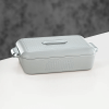 Almarjan Rectangular Hot Warmer 2.8L Grey & Silve